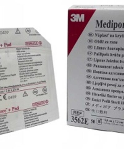 Medipore + Pad Soft Cloth Adhesive Wound Dressing, 3562e (5cm x 7.2cm)