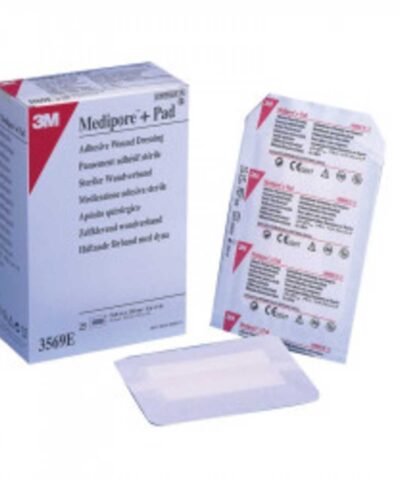 Medipore + Pad Soft Cloth Adhesive Wound Dressing, 3569e (10cm x 15cm)