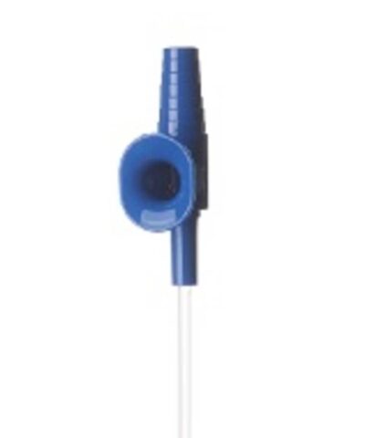 Suction Catheter With Vacuum Control Connector, Blue, Ch 8