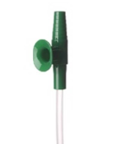 Suction Catheter With Vacuum Control Connector, Green, Ch 14