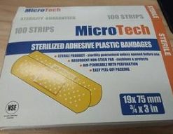 Plastic Adhesive Bandages, 19mm x 75mm