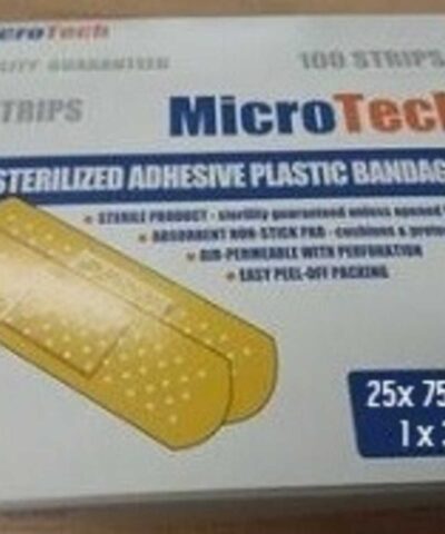 Plastic Adhesive Bandages, 25mm x 75mm