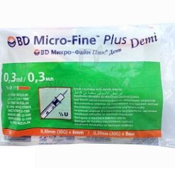 Bd Micro-Fine Plus Insulin Syringes, 0.3ml