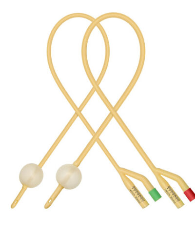 2-Way Balloon Foley Catheter, Yellow, 20fr