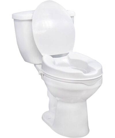 Drive Medical 4 Inch Raised Toilet Seat with Lock