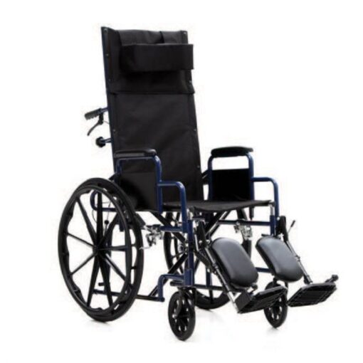 Rehamo Steely Reclining Wheelchair Elevated Leg Rests