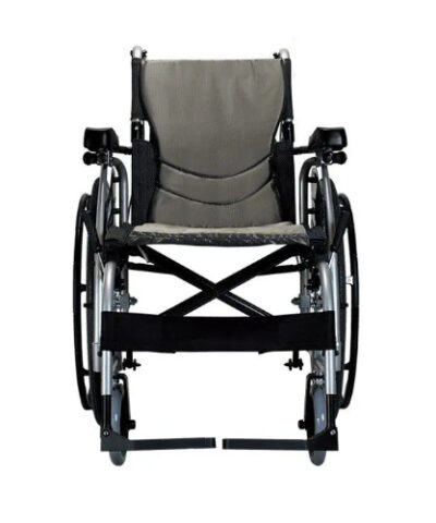 Karma S Ergo Manual Wheel Chair Grey-P.Silver18inch-106F24Wb