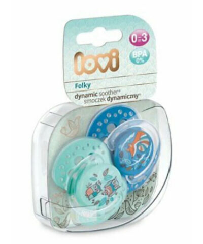 Lovi Dyn Soother Silicone 0- 3M(2 Pcs) Folky- 22841Boy