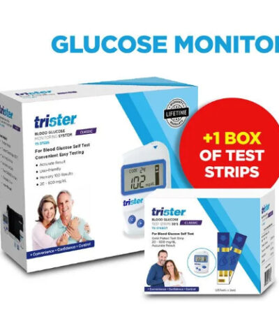 Trister Gluco Meter + 1 Box Of 50'S Strip - Ts-1Strp