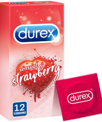 Durex - Sensual Strawberry Dotted 12'S