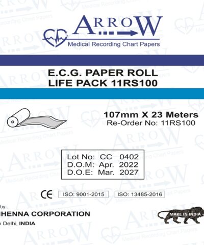 Arrow 11RS100 ECG Recording Paper 107 mm x 23 meters