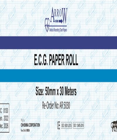 Arrow AR 5030 ECG Recording Paper 50 mm x 30 meters (Red Graph - 20 rolls / box)