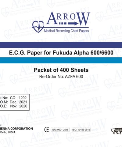 Arrow AZFA 600 ECG Recording Paper 145 mm x 150 mm x 400 sheets