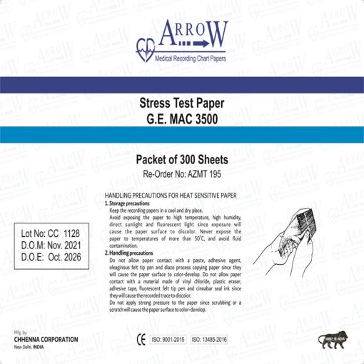 Arrow AZMT 195 Stress Test Paper for GE Mac 3500