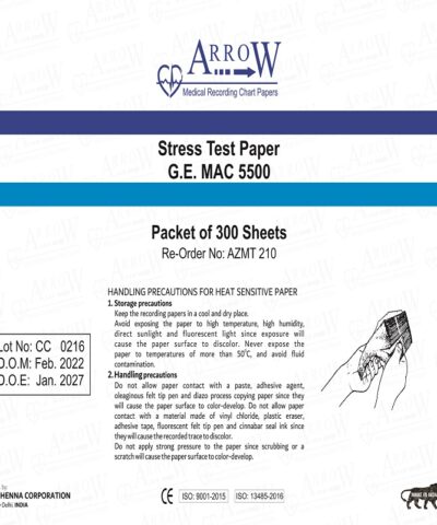 Arrow AZMT 210 Stress Test Paper for GE Mac 5500 (7 Packets/Box)