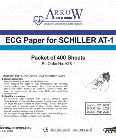 Arrow AZS 1 ECG Recording Paper 90 mm x 90 mm x 400 sheets (5 Packets/Box)