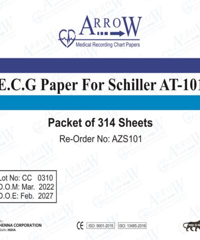 Arrow AZS 101 ECG Recording Paper 80 mm x 70 mm x 315 sheets (5 Packets/Box)