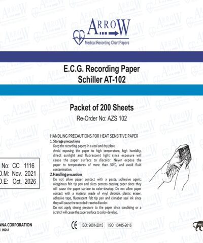 Arrow AZS 102 ECG Recording Paper 210 mm x 280 mm x 200 sheets