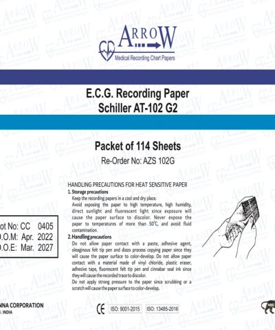 Arrow AZS 102G ECG Recording Paper 210mm x 280mm x 114 sheets