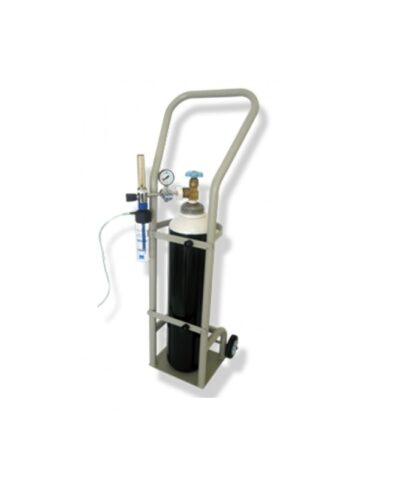 Bull Nose Aluminium Oxygen Cylinder 48 cft with Trolley