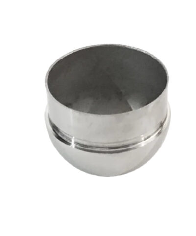 2X Round Cap Stainless Steel Handrail Fitting