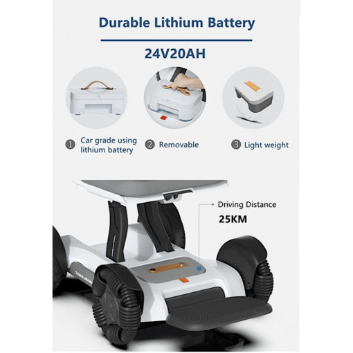 Electric And Auto-Foldable Smart Wheelchair Scooter with Smart App