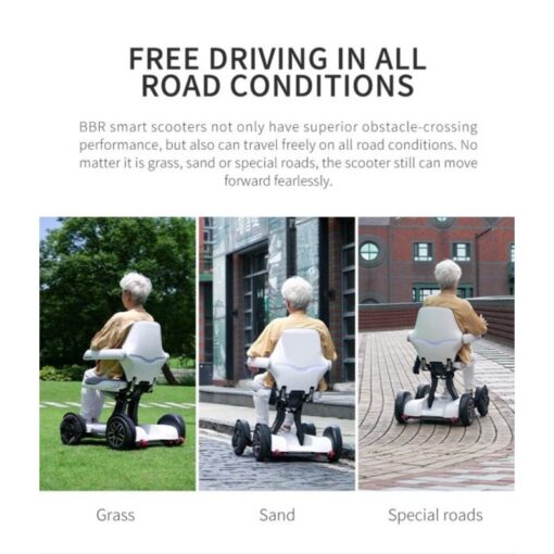 Electric And Auto-Foldable Smart Wheelchair Scooter with Smart App