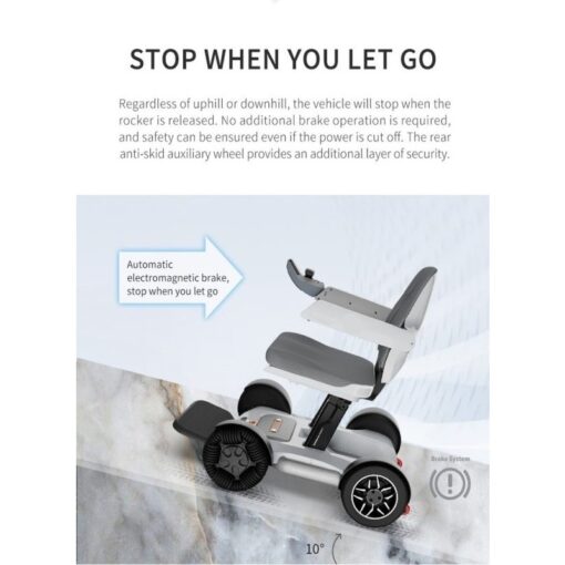 Electric And Auto-Foldable Smart Wheelchair Scooter with Smart App