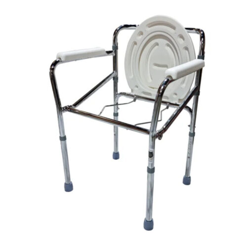 Foldable Over Toilet Aid Commode Chair with Toilet Seat