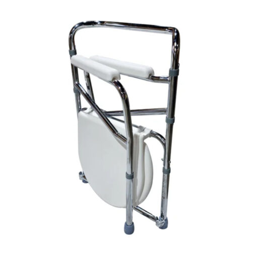 Foldable Over Toilet Aid Commode Chair with Toilet Seat