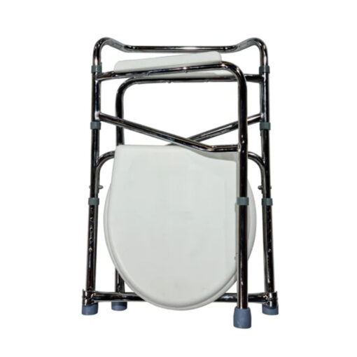 Foldable Over Toilet Aid Commode Chair with Toilet Seat