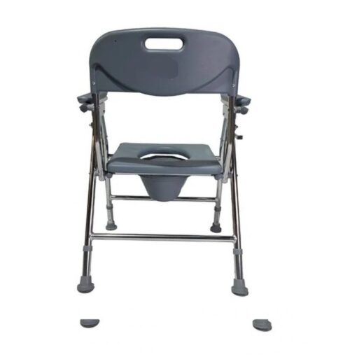 Height Adjustable Commode Chair With Foldable Option