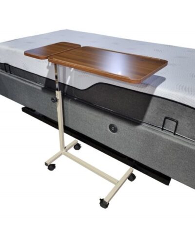 Height Adjustable Overbed Table on Wheels