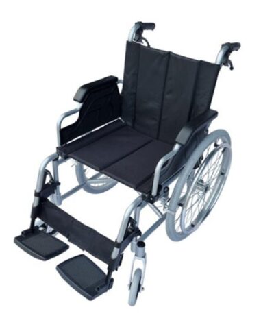 Premium Aluminium Manual Carer Wheelchair with Light and Foldable