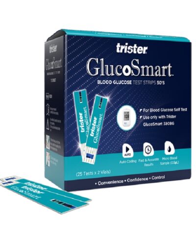 Trister Gluco Smart Blood Glucose Test Strips 50'S