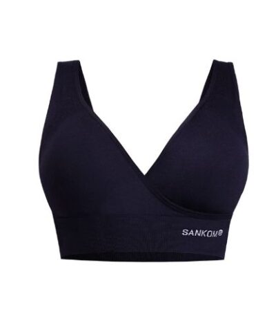 Sankom - Patent Aloe Vera Bra For Back Support, Black M/L