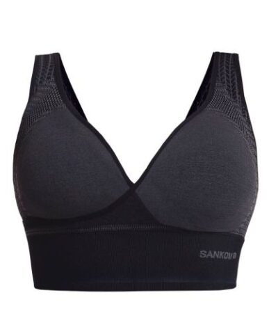 Sankom - Patent Classic Bra For Back Support, Black L/XL