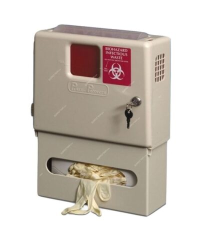 Sharps Container Locking Cabinet with Gloves Holder - DMSWM -T4.6