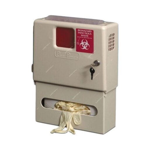 Sharps Container Locking Cabinet with Gloves Holder - DMSWM -T4.6