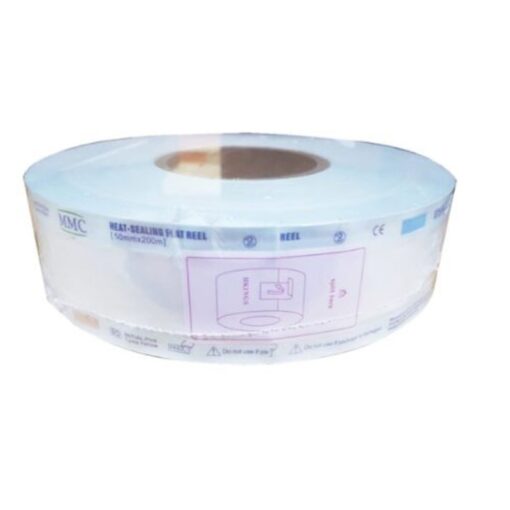 Sterilization Reel Heat Sealing Flat Reel, Paper + Blue Film - 100mmx200m