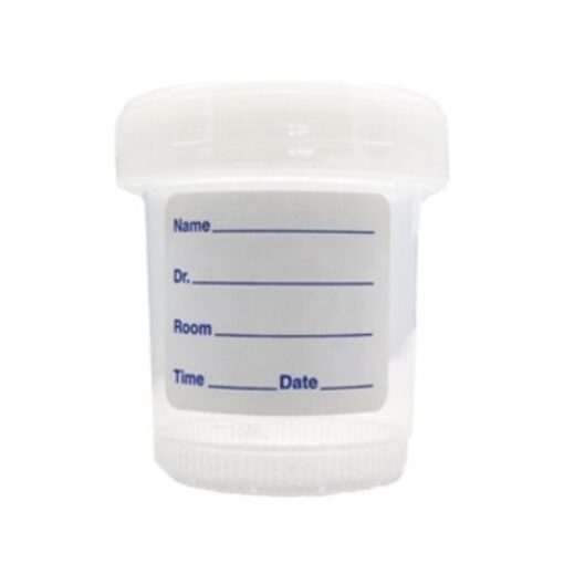 Urine Container - White Cap - 60ml