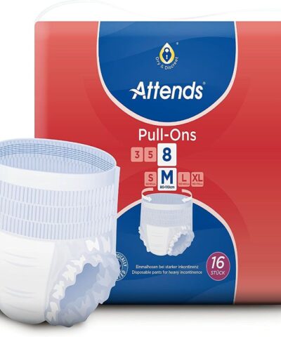 Attends - Pull Ons 8 Medium Adult Diapers - 4x16pcs