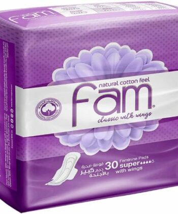 Fam - Natural Cotton Feel Maxi Thick Super Sanitary - 30pcs