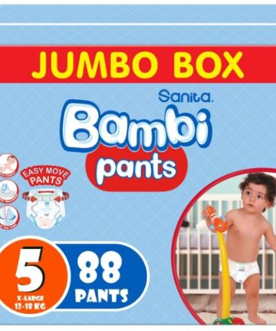 Sanita Bambi - Pants Jumbo Pack, Size 5, X Large 12-18kg - 88 Count