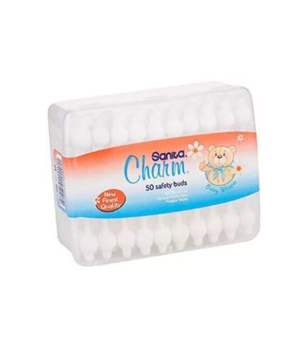 Sanita - Charm 100% Cotton Buds - 50 Safety buds