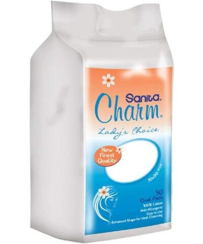 Sanita - Charm 100% Cotton Pads - 50 pads