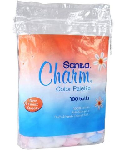 Sanita - Charm color 100% Cotton Balls - 100 balls