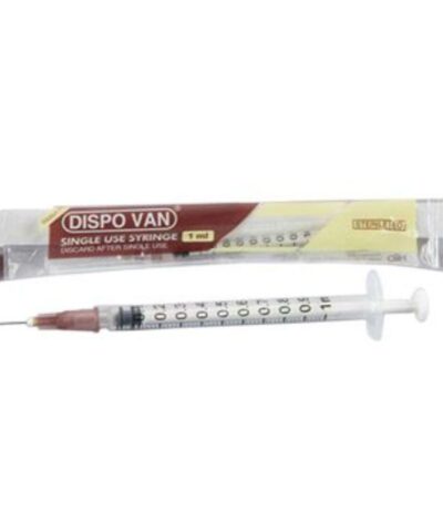 Dispovan - 1ml Syringe Tuberculin with Needle 26G x 1/2inch - Box of 100