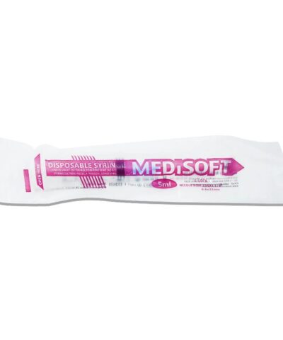 Medisoft - Disposable Syringe 5ml Luer Lock with 23G x 1.1/4inch Needle - 100/Box