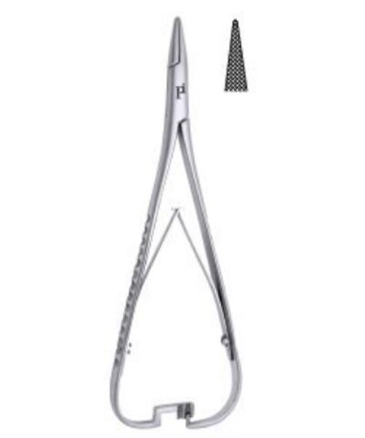 Mathieu Needle Holder With Safety Latch Fine Tip